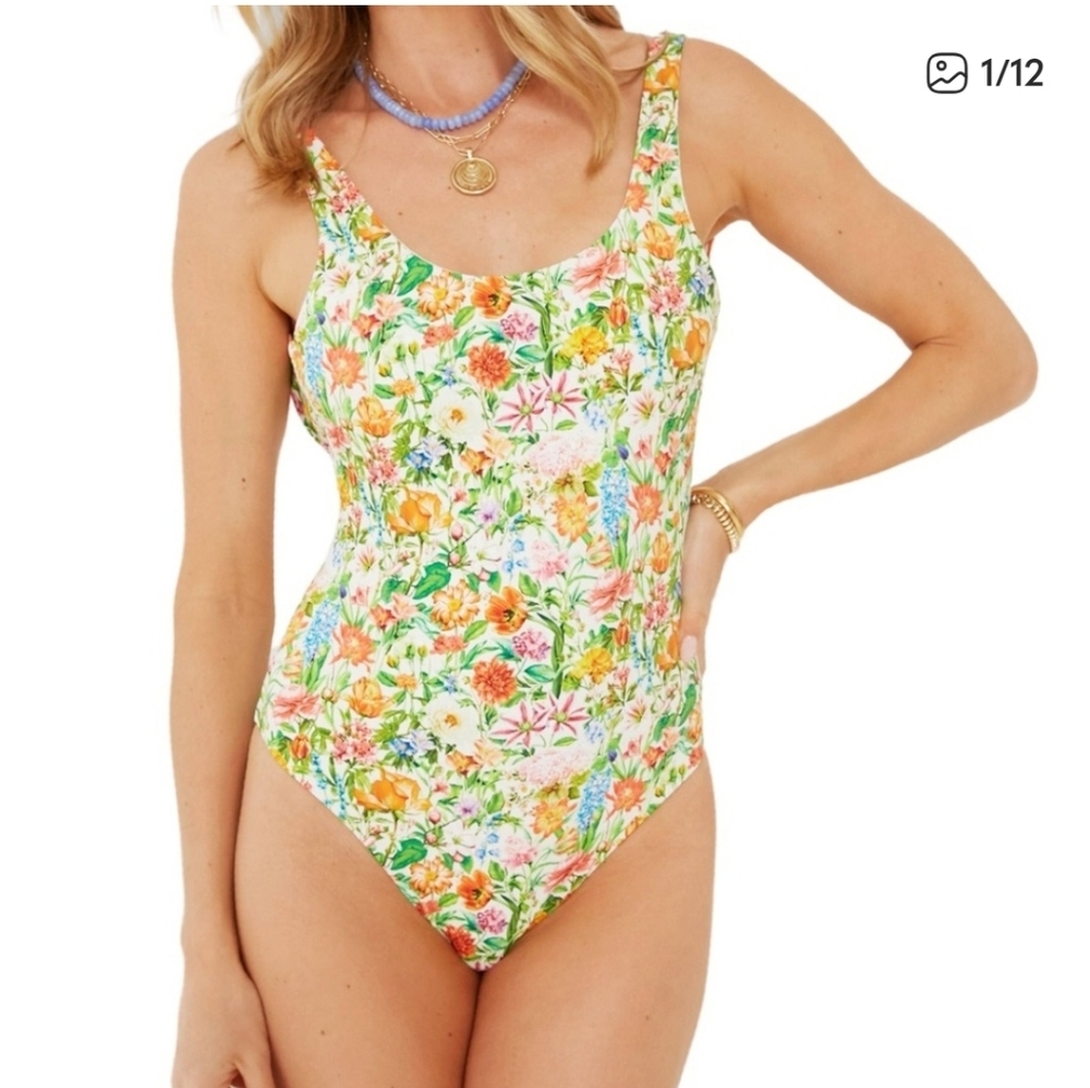 Onia Rachel Floral Scoop One-Piece - Picture 2 of 7